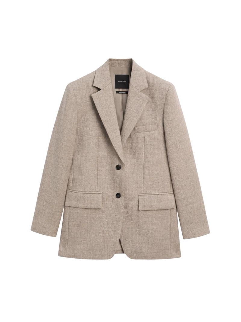 Шерстяной пиджак в мелкую клетку