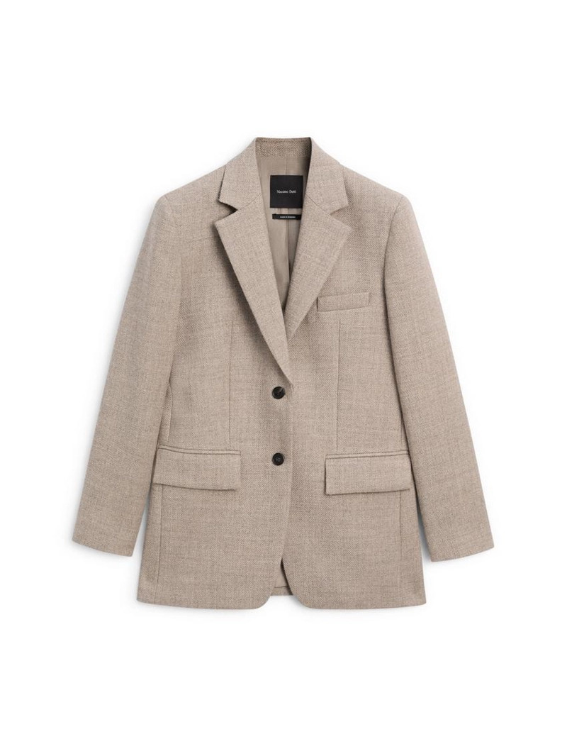 Шерстяной пиджак в мелкую клетку