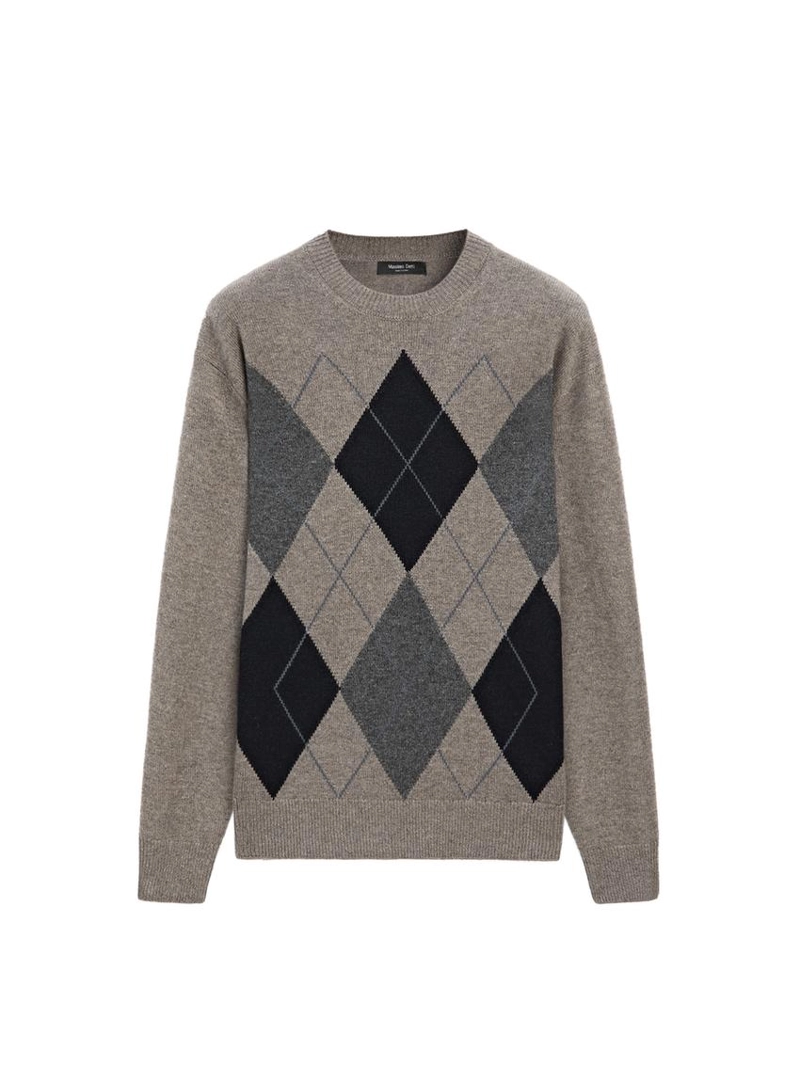 Свитер из шерстяной смеси с круглым вырезом