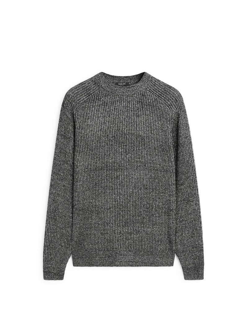 Свитер из двух оттенков вязаный с рагланскими рукавами