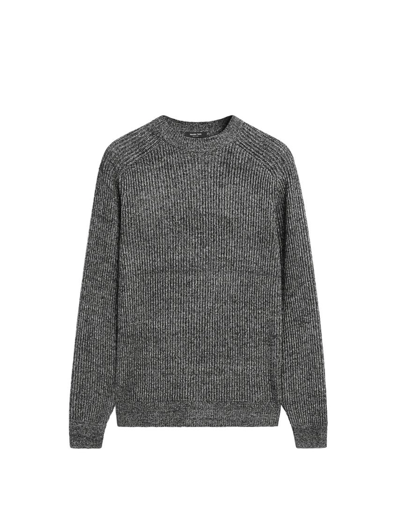 Свитер из двух оттенков вязаный с рагланскими рукавами