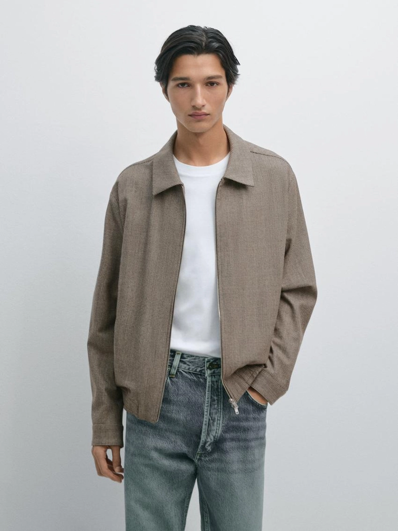 Пиджак из 100% шерсти в клетку