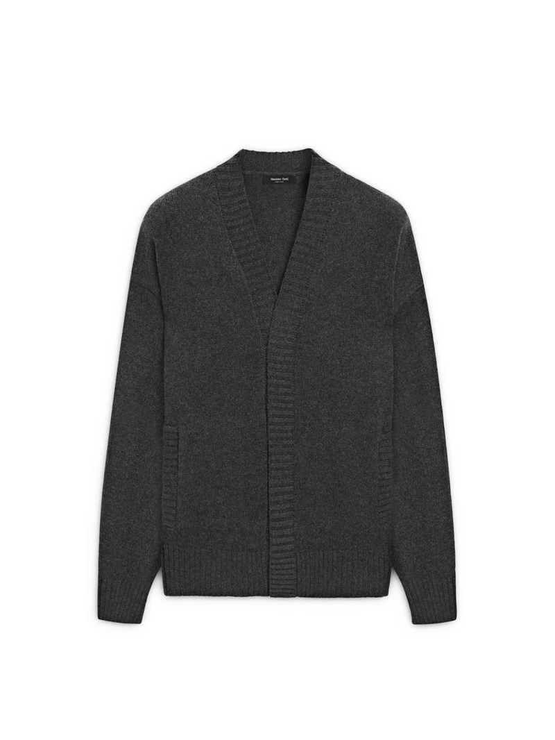 Кардиган с v-образным вырезом из шерстяно-хлопкового микса