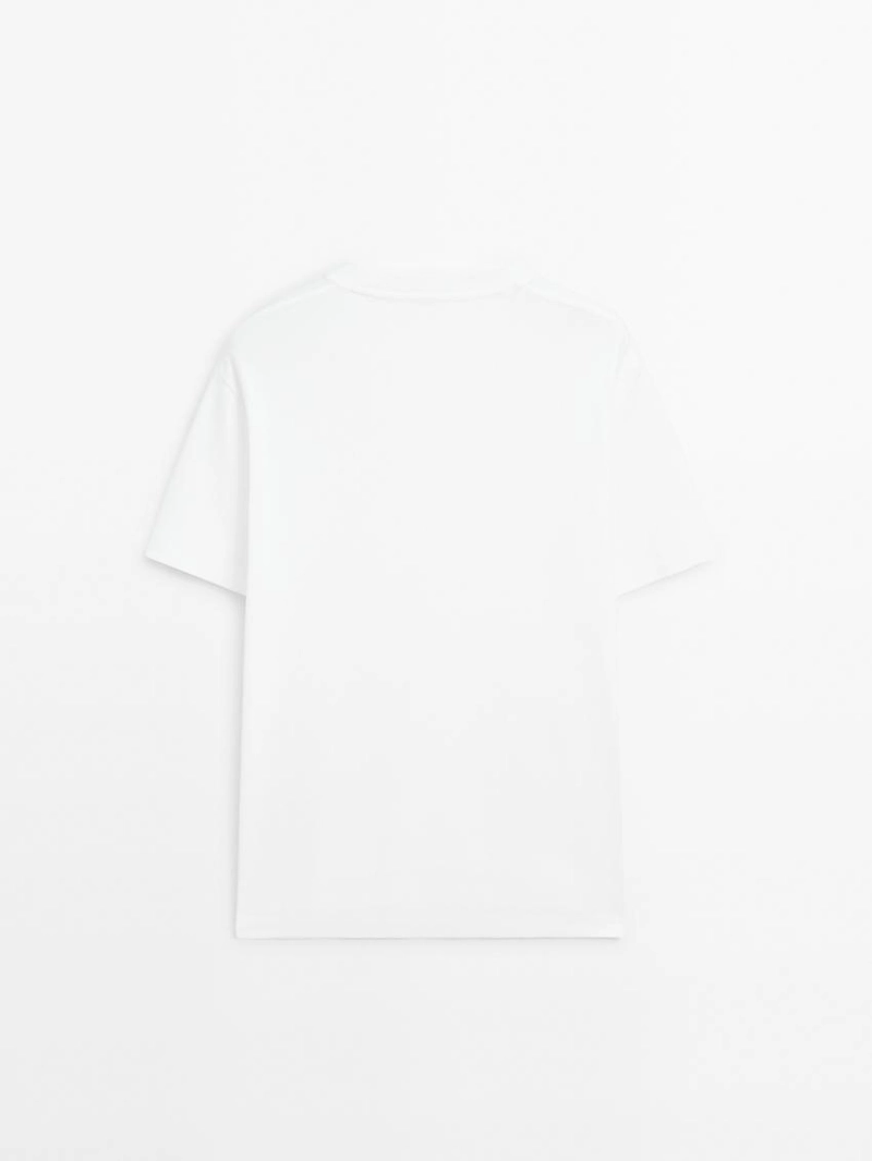 Футболка из мерсеризованного хлопка с короткими рукавами средней плотности