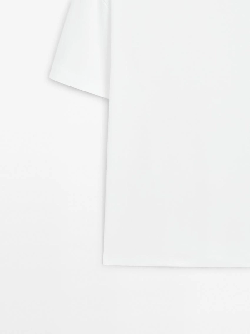 Футболка из мерсеризованного хлопка с короткими рукавами средней плотности