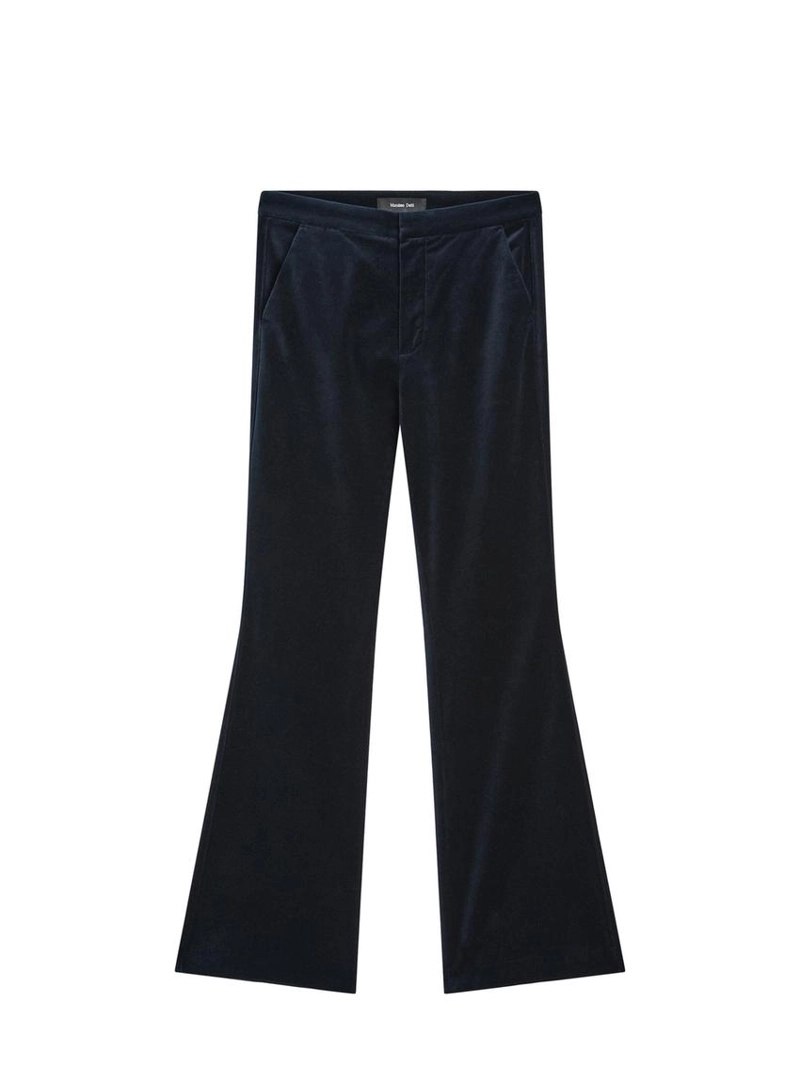 Брюки из бархата скинни-флэр