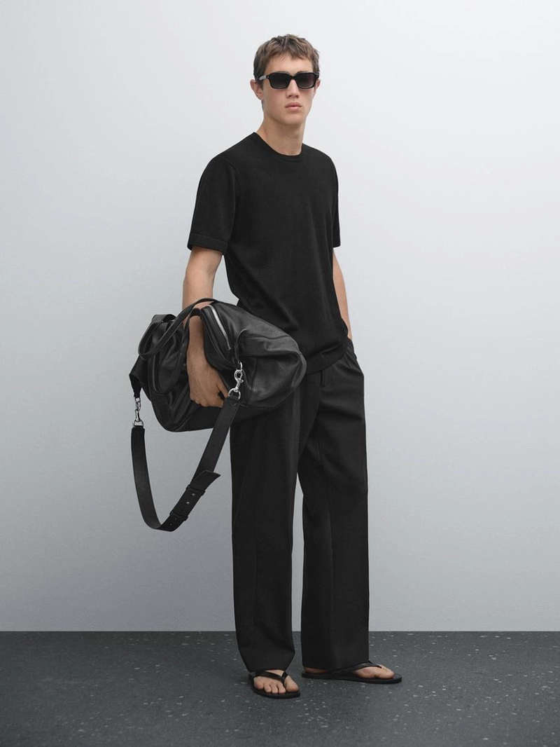 Свитер короткий из хлопкового трикотажа