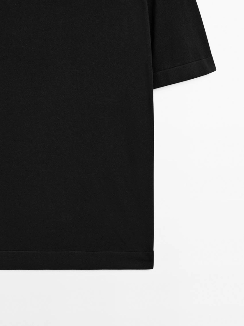 Свитер короткий из хлопкового трикотажа