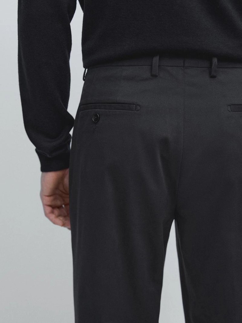 Хлопково-шелковые брюки из твила