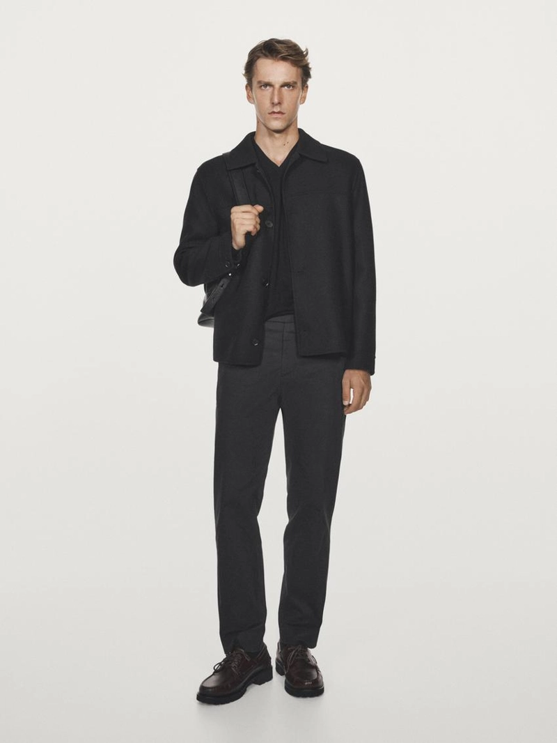 Хлопково-шелковые брюки из твила