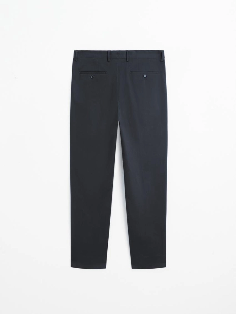 Хлопково-шелковые брюки из твила