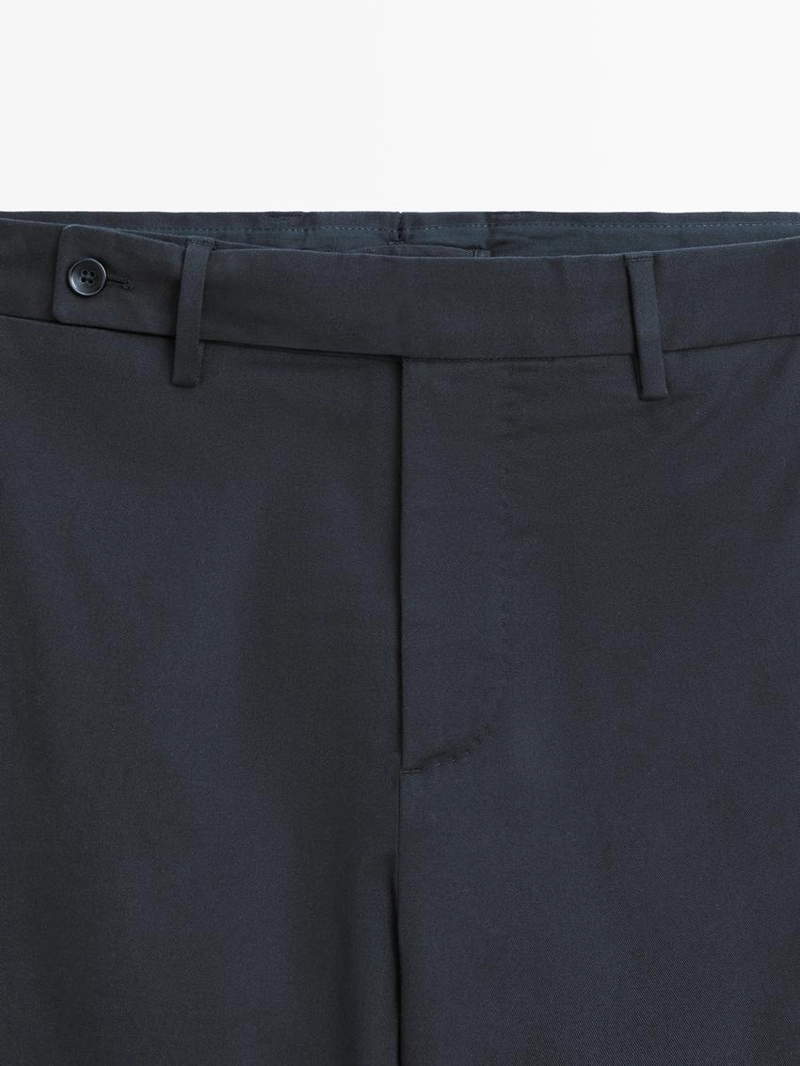 Хлопково-шелковые брюки из твила