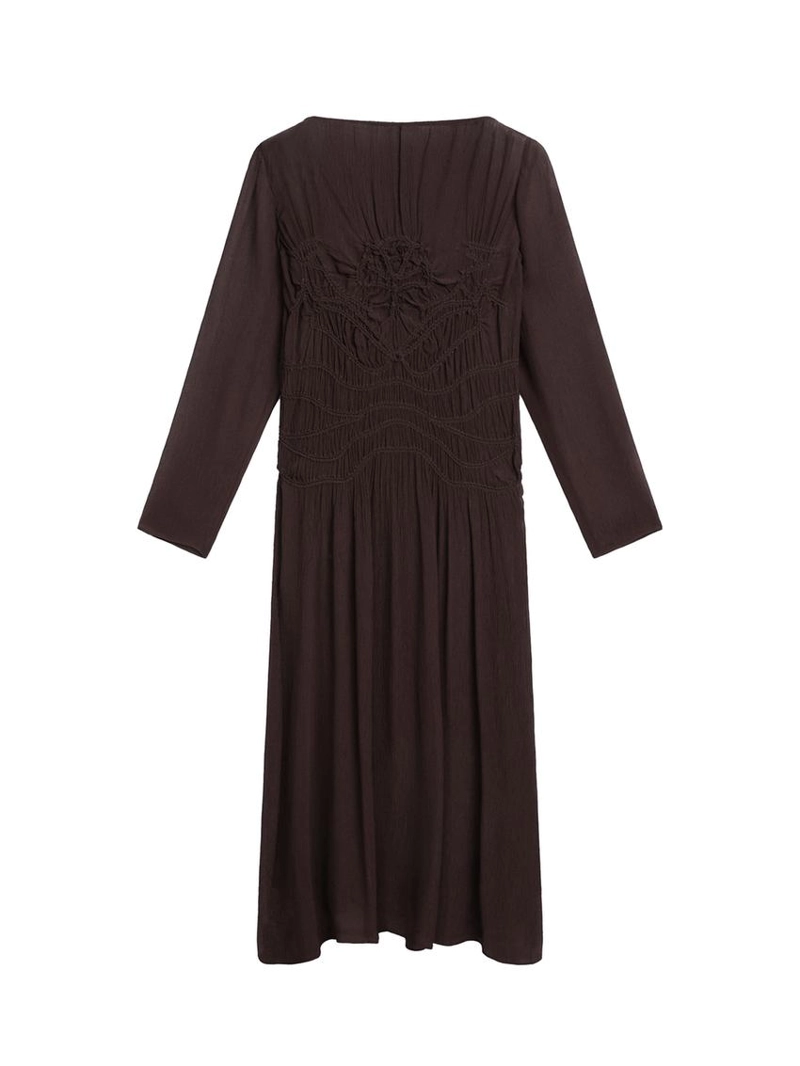 Платье миди с собранными деталями