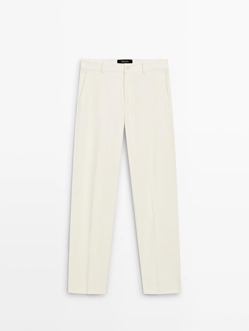 Брюки прямого кроя из легкого материала