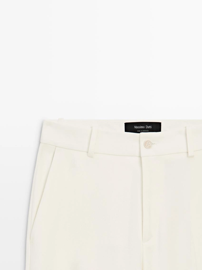 Брюки прямого кроя из легкого материала