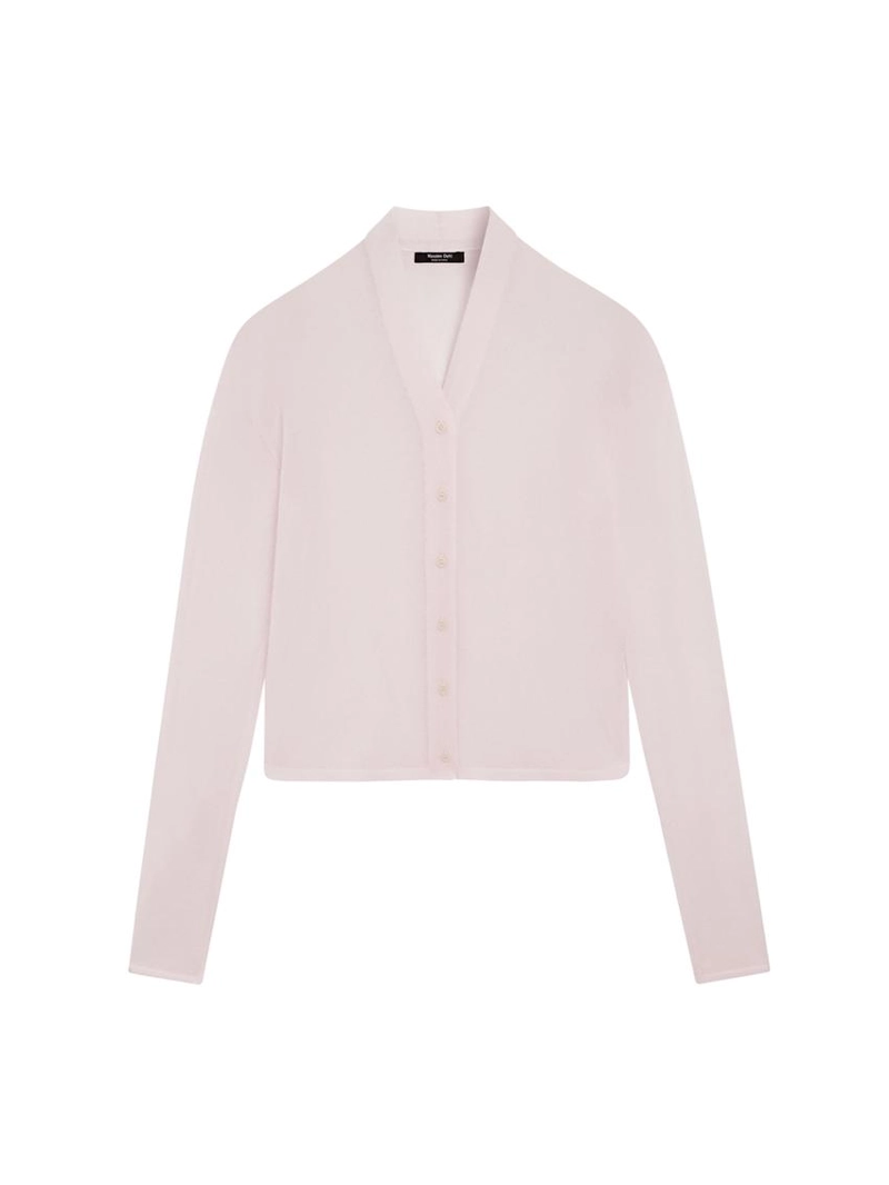 Кардиган из шерстяно-полиэстерного трикотажа