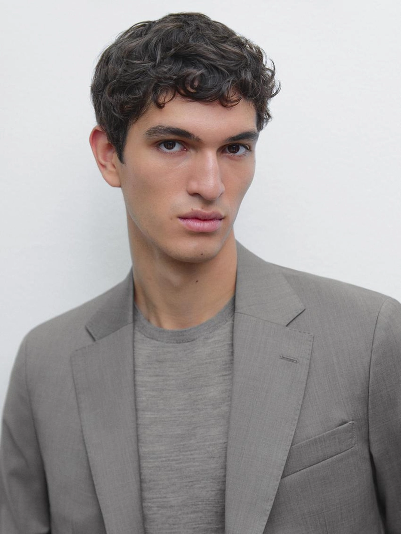 Шерстяной пиджак для костюма