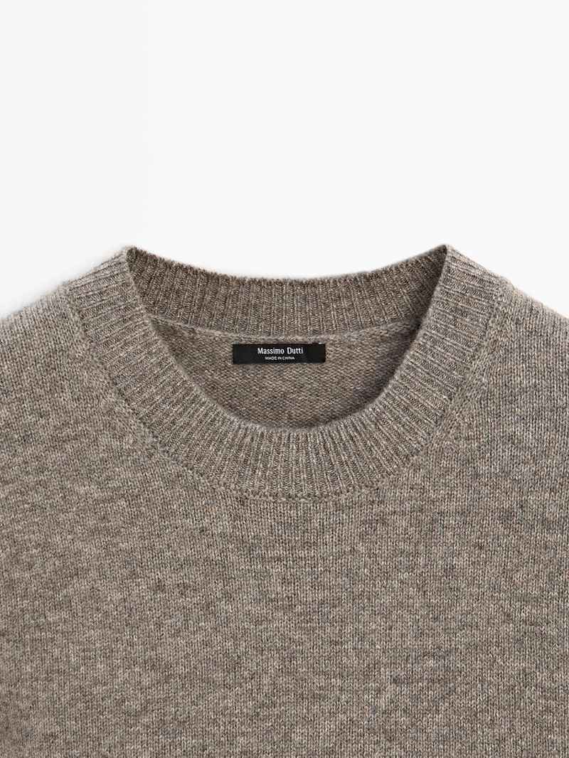 Свитер с круглым вырезом из шерстяной смеси