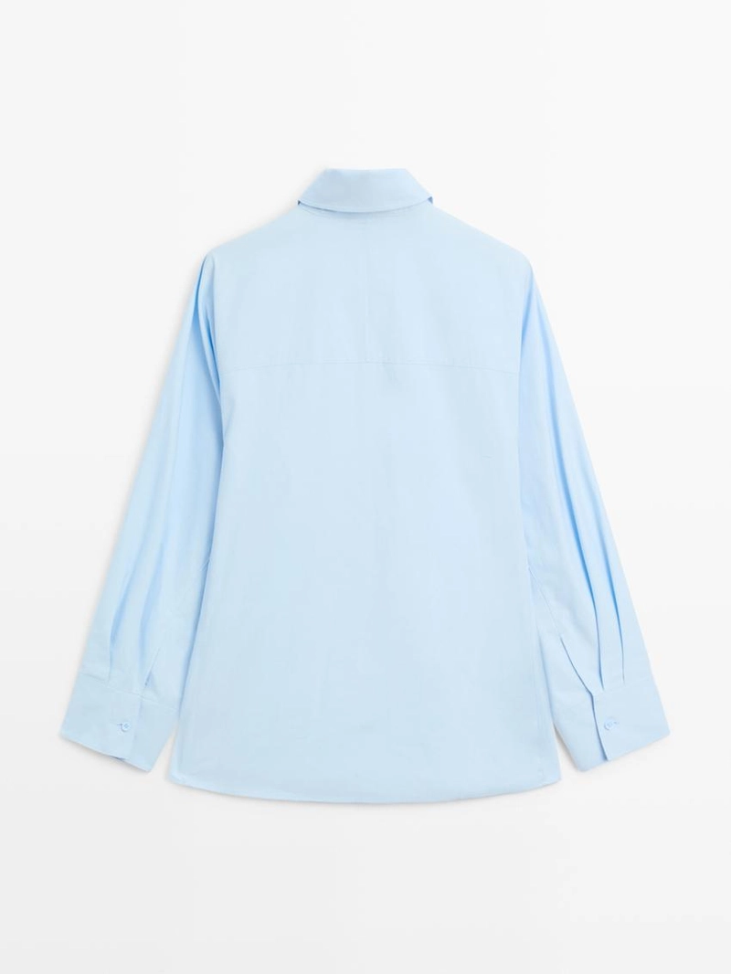 Рубашка с рукавами реглан из поплина