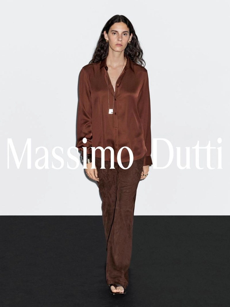 Рубашка из шелка с планкой