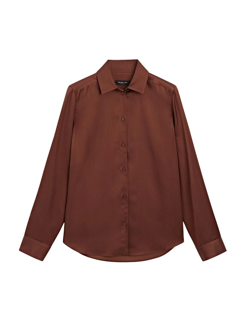 Рубашка из шелка с планкой