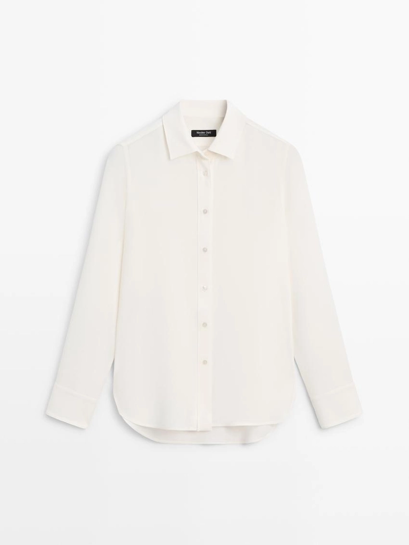 Рубашка свободного кроя с воротником