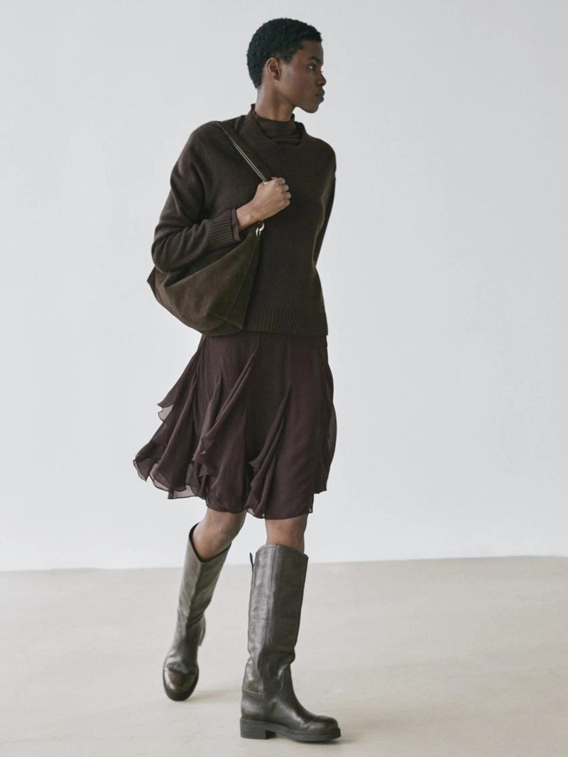 Асимметричная юбка с оборками