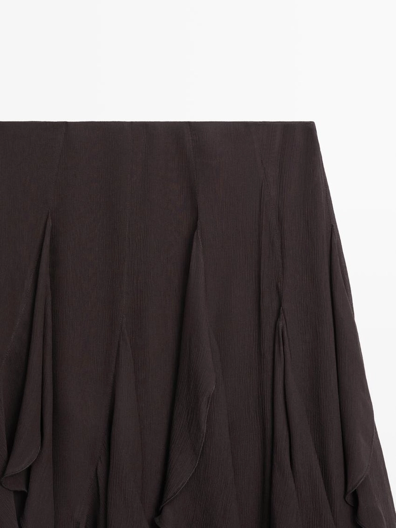 Асимметричная юбка с оборками