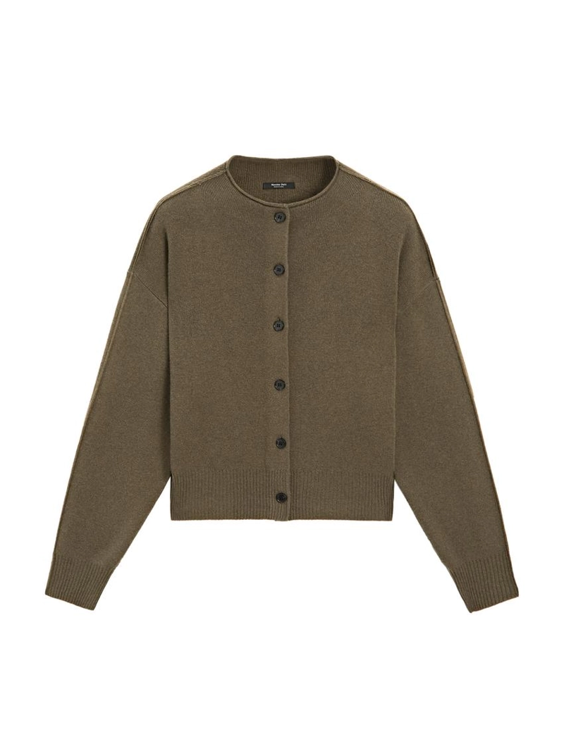 Кардиган из шерстяной смеси с деталями швов