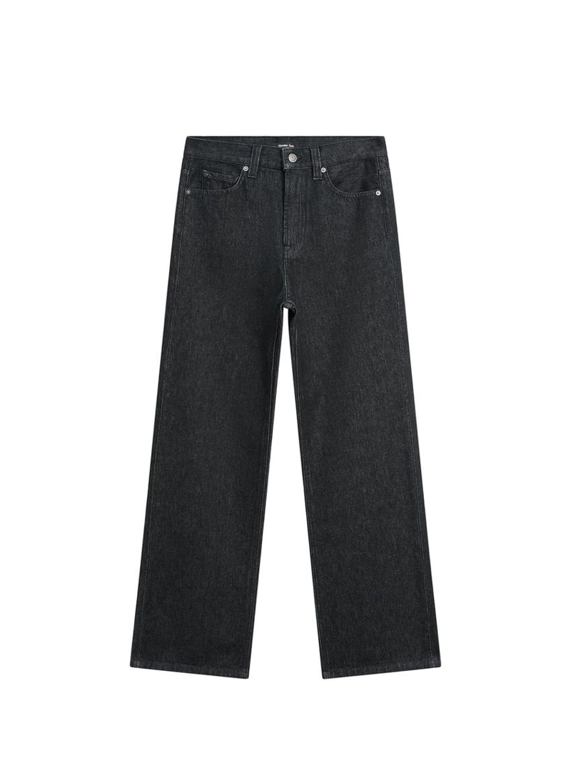 Джинсы с высокой посадкой и широкими штанинами