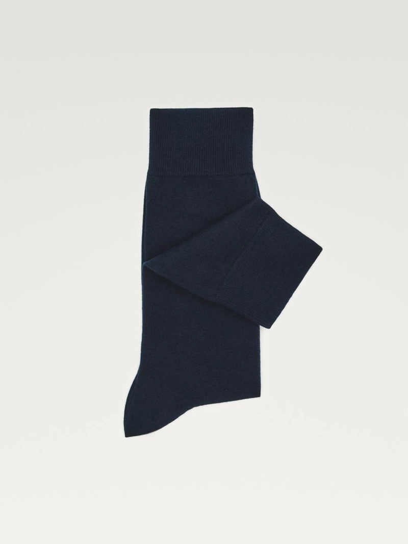 Носки из хлопкового микса с гладкой вязкой