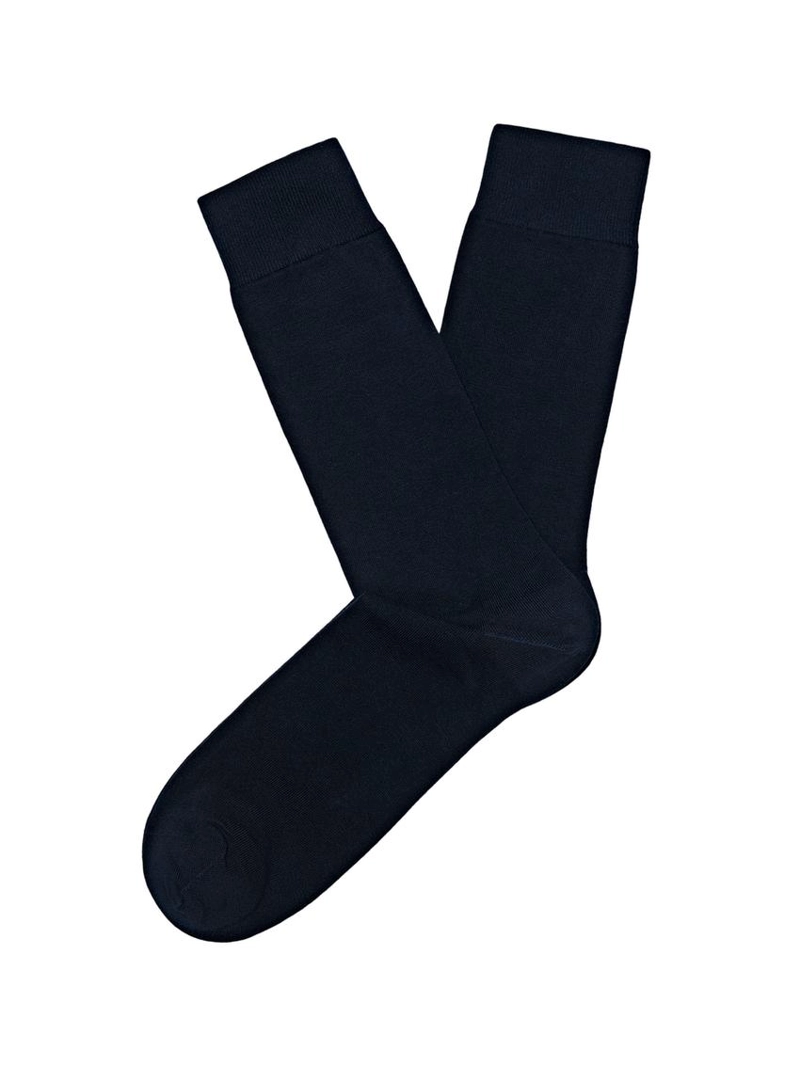 Носки из хлопкового микса с гладкой вязкой