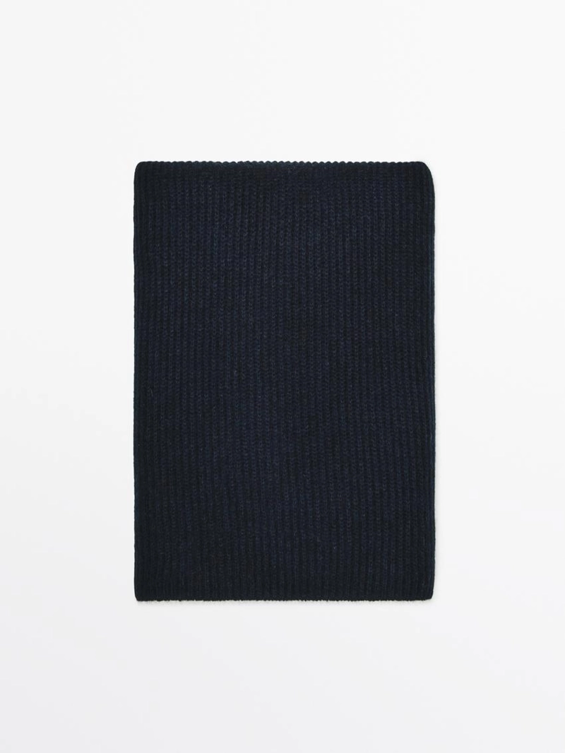 Шарф из 100% кашемира с ребристой фактурой
