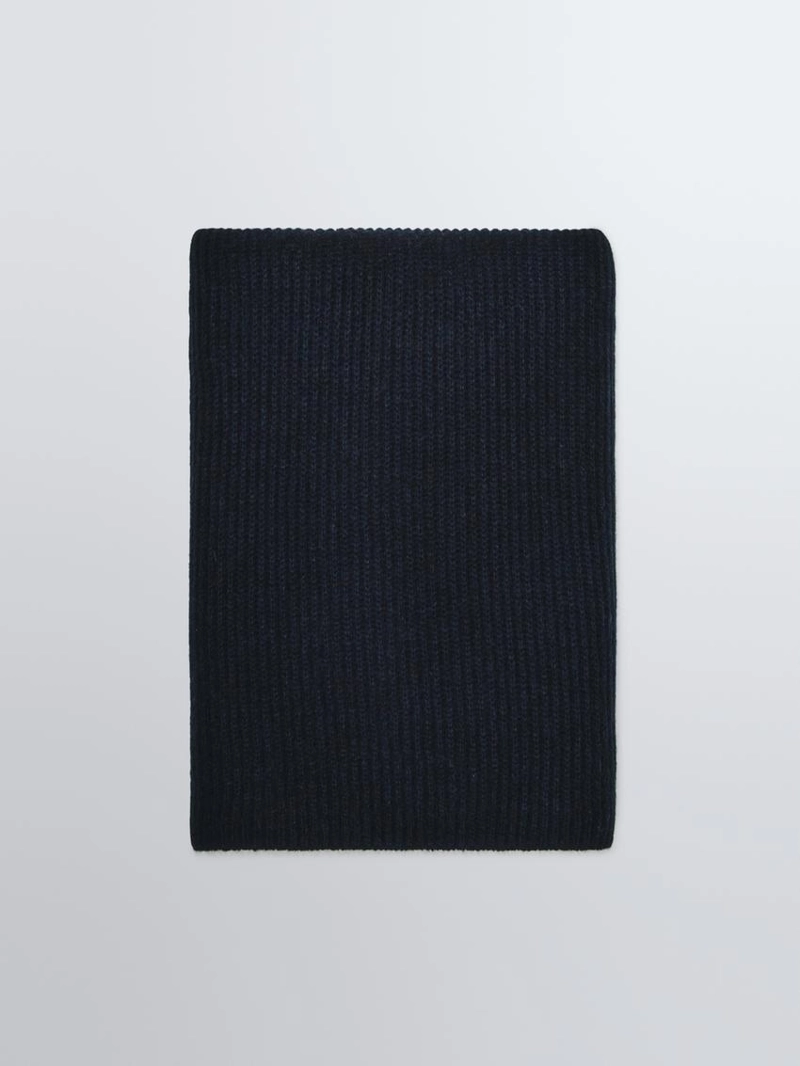 Шарф из 100% кашемира с ребристой фактурой