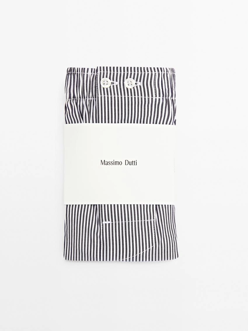 Полосатые боксеры из 100% хлопка