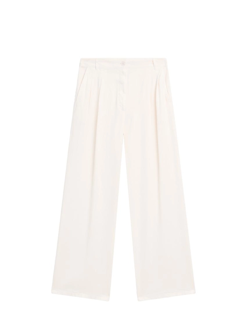 Брюки с широкими брючинами и двойными стрелками