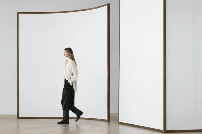 Рубашка в полоску с плавным фасоном