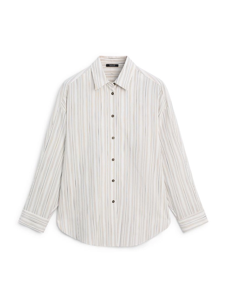 Рубашка в полоску с плавным фасоном