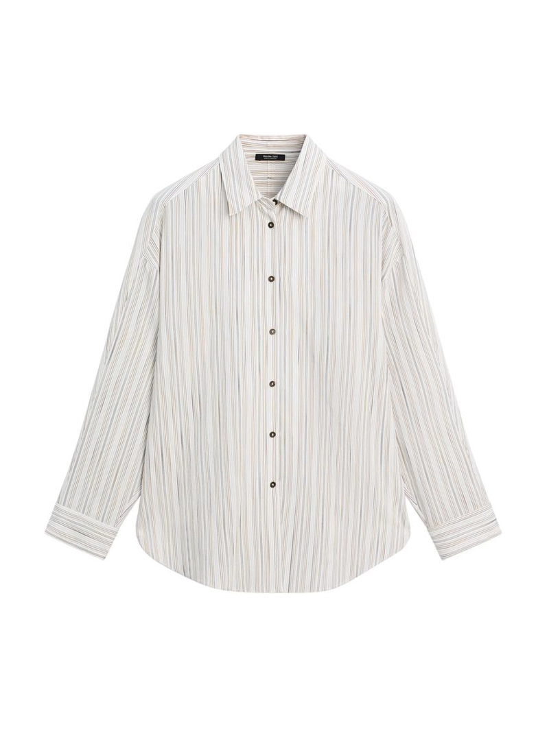 Рубашка в полоску с плавным фасоном