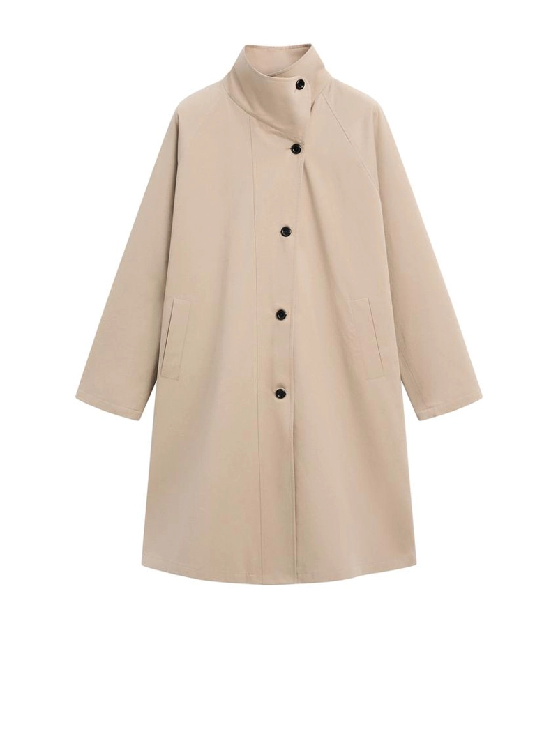 Плащ из 100% хлопка с боковой застежкой