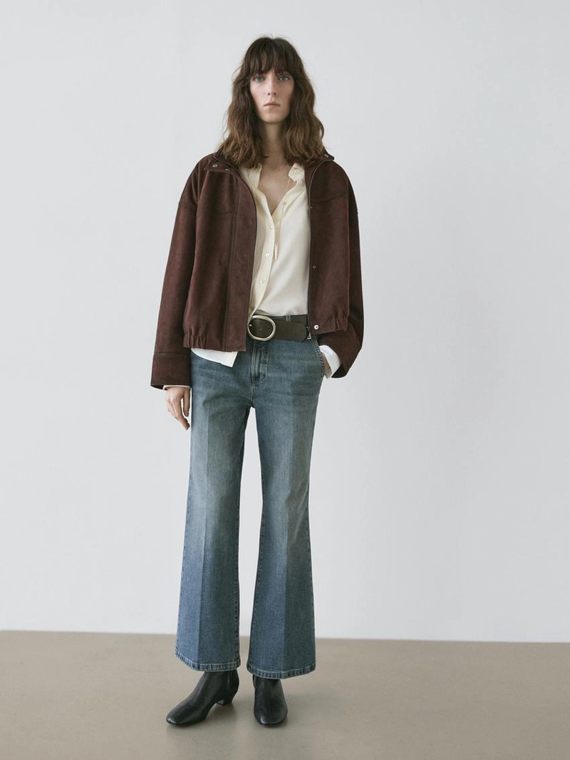 Джинсы белл-боттом средней посадки