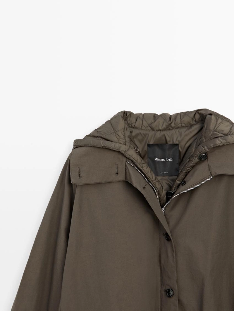 Парка с деталями из пуха