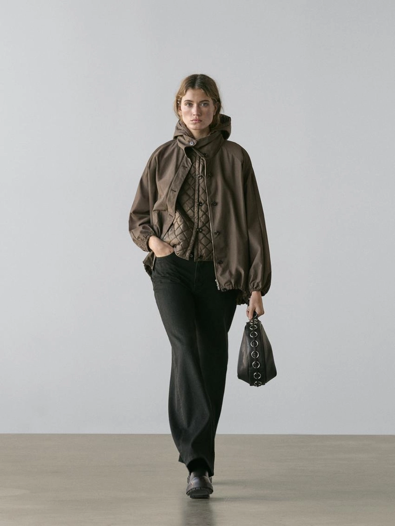 Парка с деталями из пуха