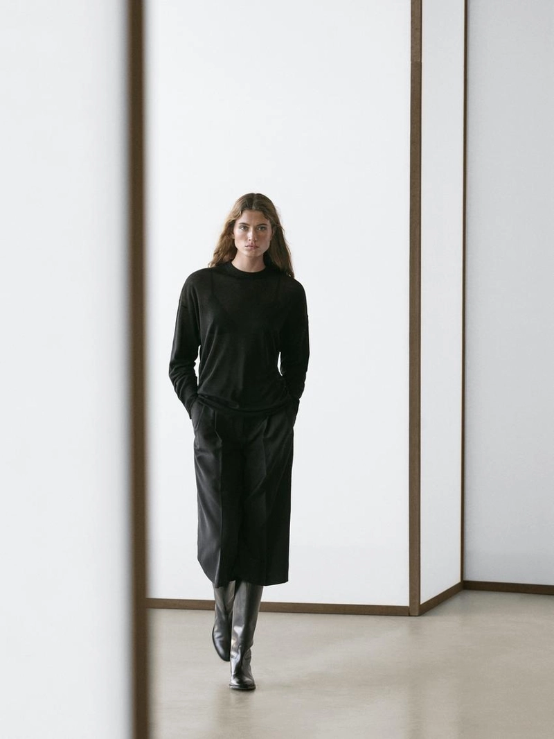 Свитер с крупным трикотажом из шерстяной смеси