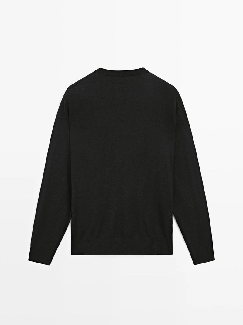 Свитер с крупным трикотажом из шерстяной смеси