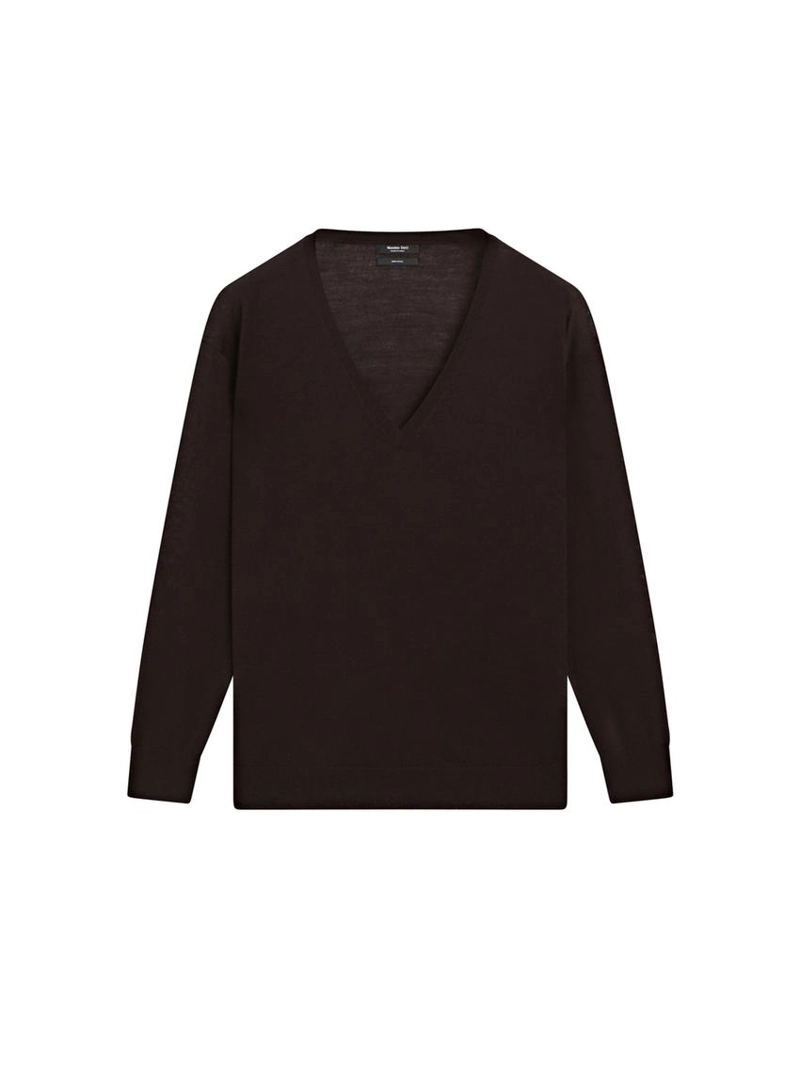 Свитер с v-образным вырезом в оверсайз