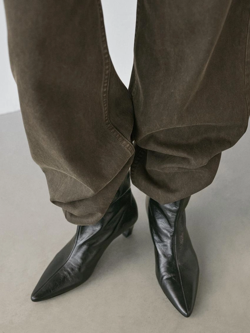 Футболка из ребристого хлопка с длинным рукавом