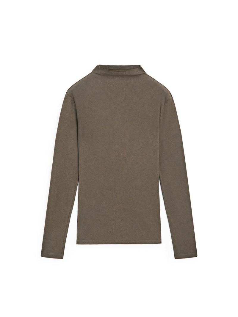 Футболка из ребристого хлопка с длинным рукавом