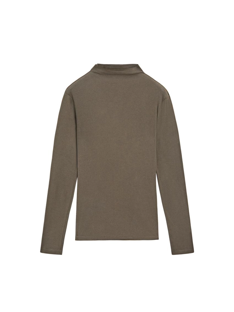 Футболка из ребристого хлопка с длинным рукавом