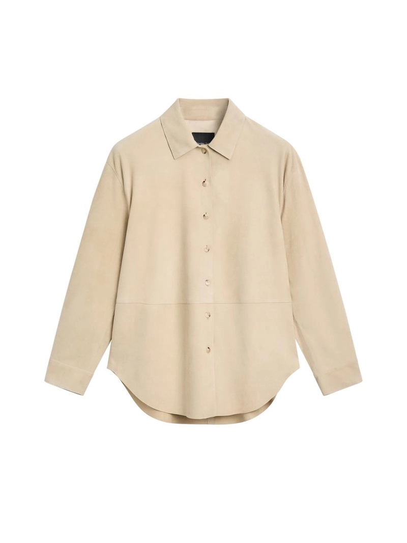 Рубашка из замши